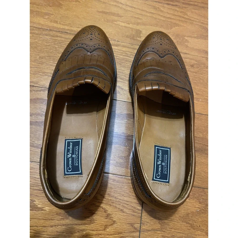 Bostonian‎ Crown Windsor Mens 10.5 D/B Loafers Oxford Shoes Brown Loafers In USA